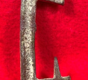 Confederate "Gutter-Back" Frame Buckle Portion with Fixed Tongue