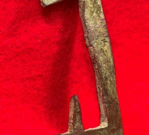Confederate "Gutter-Back" Frame Buckle Portion with Fixed Tongue