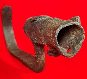 US Model 1855 Socket Bayonet - Hook - Wood Growth Remnant