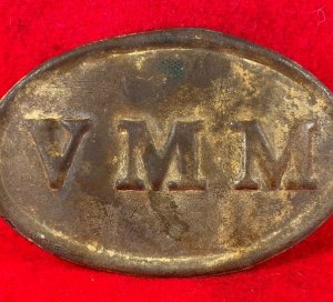 Volunteer Maine Militia "VMM" Cartridge Box Plate