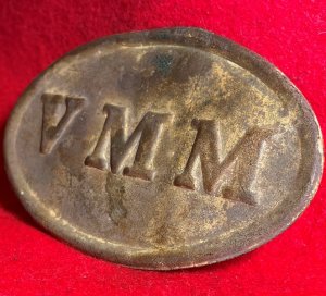 Volunteer Maine Militia "VMM" Cartridge Box Plate