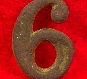 Regimental Number "6" or "9" - Small Size