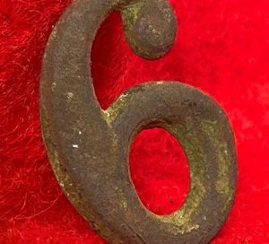 Regimental Number "6" or "9" - Small Size
