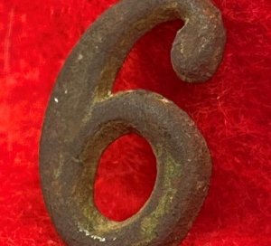 Regimental Number "6" or "9" - Small Size