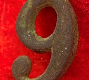 Regimental Number "6" or "9" - Small Size