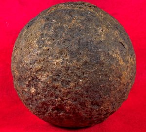 Confederate 12-Pounder Shell with Original Wood Fuze Plug