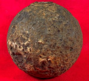 Confederate 12-Pounder Shell with Original Wood Fuze Plug