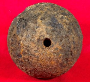 Confederate 12-Pounder Shell with Original Wood Fuze Plug