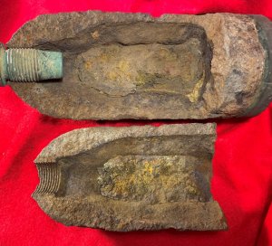 Confederate 3.5-Inch "Long Pattern" Read-Parrott Case-Shot with Star Cavity