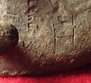 A Maker Marked US Belt Plate - Marked "E. GAYLORD" & Carved Letter "H"