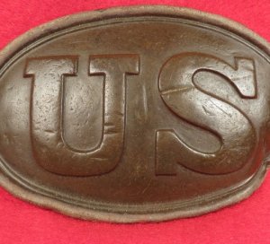 A Maker Marked US Belt Plate - Marked "E. GAYLORD" & Carved Letter "H"