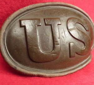 A Maker Marked US Belt Plate - Marked "E. GAYLORD" & Carved Letter "H"
