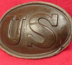 A Maker Marked US Belt Plate - Marked "E. GAYLORD" & Carved Letter "H"
