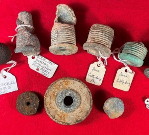 Excavated Artillery Fuzes etc... from Exploded Shells