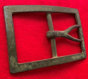 Confederate "Forked Tongue" Frame Waist Belt Buckle - Large Size - High Quality