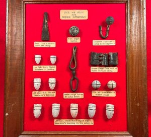 Civil War Framed Virginia Battlefield Civil War Relic Display