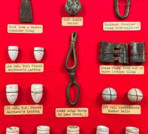 Civil War Framed Virginia Battlefield Civil War Relic Display