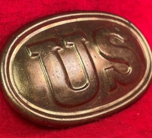 US Cartridge Box Plate - Small Size - Marked "W. H. SMITH / BROOKLYN"