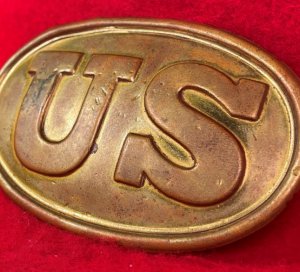 US Cartridge Box Plate - Large Size - Marked "W. H. SMITH / BROOKLYN" - High Quality