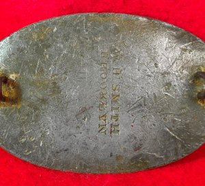 US Cartridge Box Plate - Large Size - Marked "W. H. SMITH / BROOKLYN" - High Quality