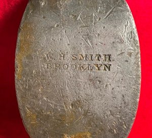 US Cartridge Box Plate - Large Size - Marked "W. H. SMITH / BROOKLYN" - High Quality