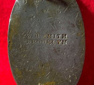 US Cartridge Box Plate - Large Size - Marked "W. H. SMITH / BROOKLYN" - High Quality