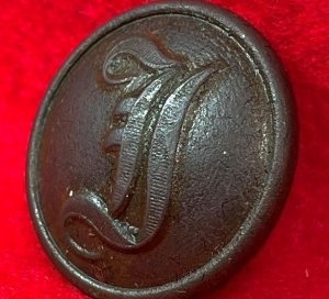 Confederate Infantry Coat Button - "Script I"
