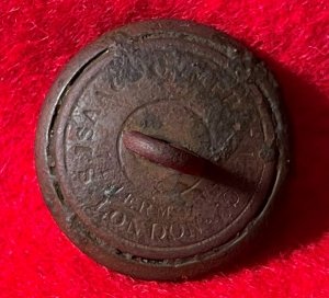Confederate Infantry Coat Button - "Script I"