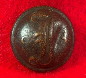 Confederate Infantry Coat Button - "Script I" with letters "CS"