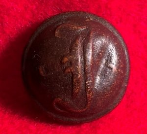 Confederate Infantry Coat Button - "Script I" with letters "CS"