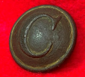Confederate Cavalry Coat Button - "Stippled C"
