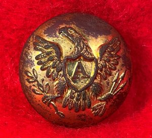 Federal Artillery Coat Button - "FINE . GOLD . PLATE"