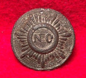 North Carolina "Sunburst" Coat Button - Silvered