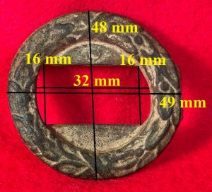 Confederate Wreath for Two-Piece Tongue & Wreath Belt Buckle