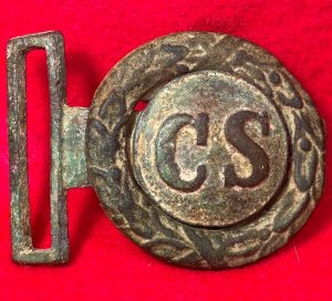 Confederate Wreath for Two-Piece Tongue & Wreath Belt Buckle