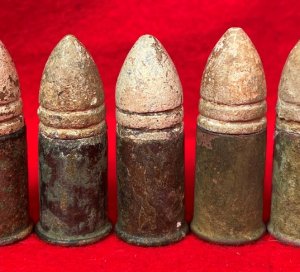 Five Spencer Carbine Cartridges
