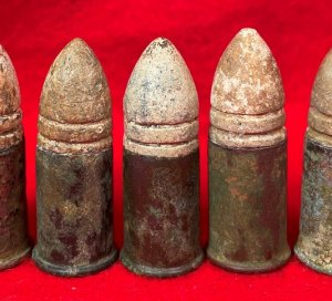 Five Spencer Carbine Cartridges