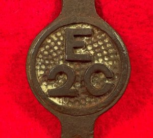 Rare Federal Bridle Bit Boss Insignia - Company E 2nd Cavalry