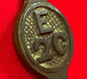 Rare Federal Bridle Bit Boss Insignia - Company E 2nd Cavalry