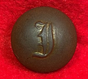 Confederate Script Infantry Coat Button - Small Script "I"