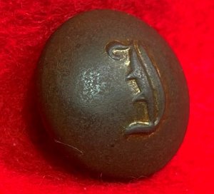 Confederate Script Infantry Coat Button - Small Script "I"