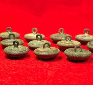 15 Excavated Federal General Service Eagle Coat Buttons - All High Grade with Backmarks
