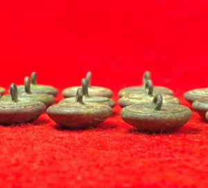 15 Excavated Federal General Service Eagle Coat Buttons - All High Grade with Backmarks
