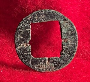 Carved Indian Head Cent Dated 1860