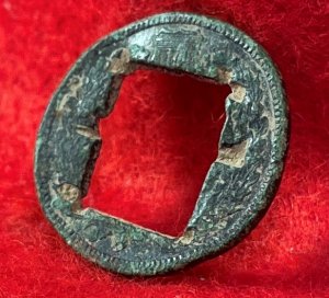 Carved Indian Head Cent Dated 1860
