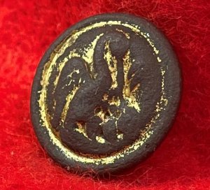 Louisiana State Seal Cuff Button - Confederate Copy