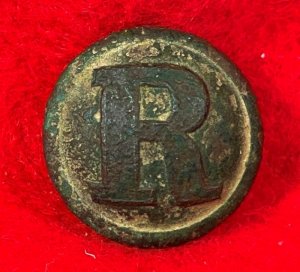 Confederate Rifleman Coat Button