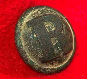 Confederate Rifleman Coat Button