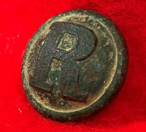 Confederate Rifleman Coat Button