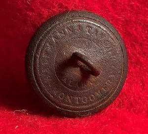 Confederate Manuscript Artillery Coat Button